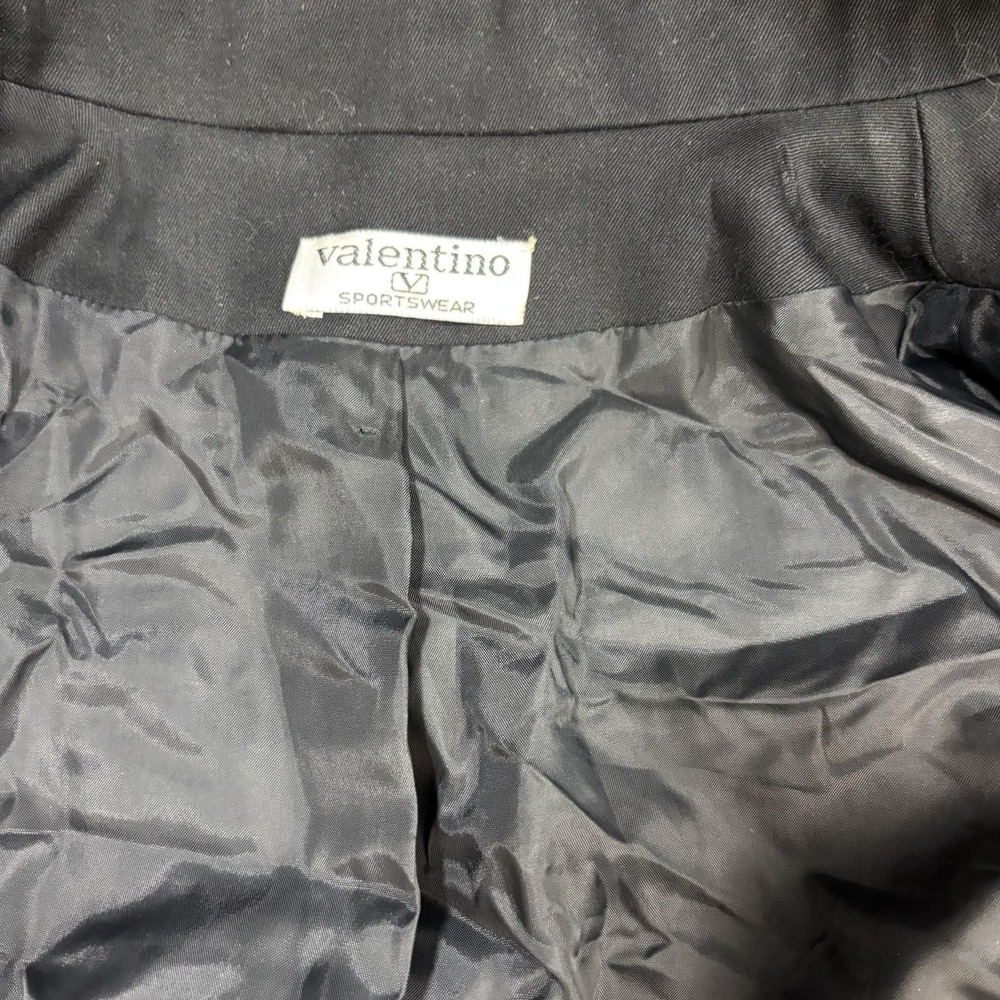 Valentino Blazer Jacket Womens Medium Black Single Button Lined Classic Office - Picture 3 of 16